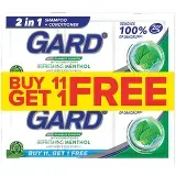 Gard Shampo Refreshing Menthol (Green) 13.5mLx11+1Free pc